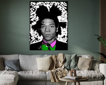 Motief Jean Michel Basquiat - Purpe - Green Spash - Green Spash van Felix von Altersheim