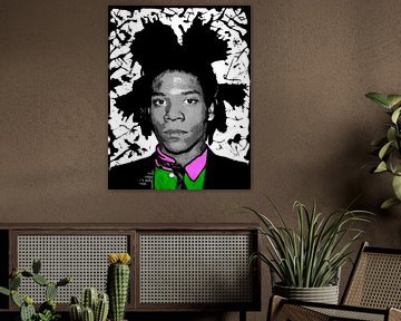 Motief Jean Michel Basquiat - Purpe - Green Spash - Green Spash van Felix von Altersheim