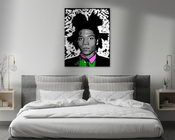 Motiv Jean Michel Basquiat - Purpe - Green Splash von Felix von Altersheim