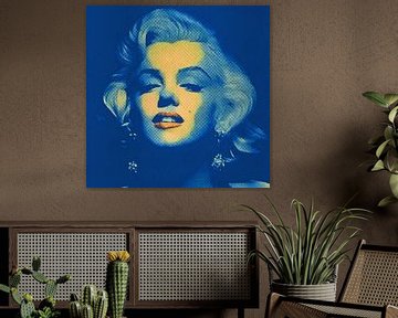 Marilyn Monroe Vintage Water Blauw van Felix von Altersheim