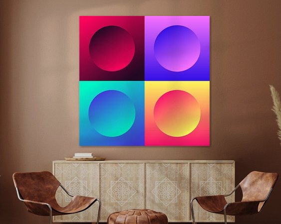 Voorbeeld van het werk in een kamer