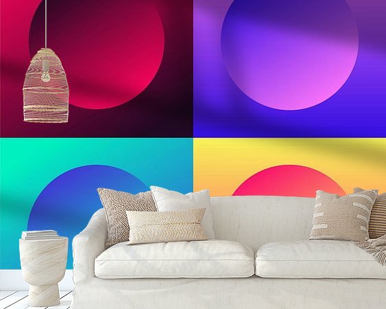 Voorbeeld van het werk in een kamer