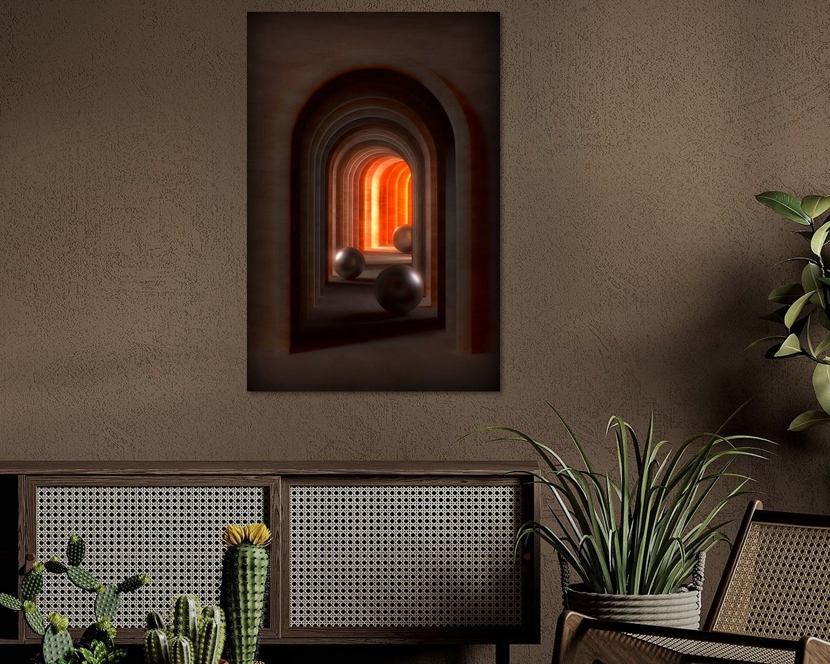 Voorbeeld van het werk in een kamer