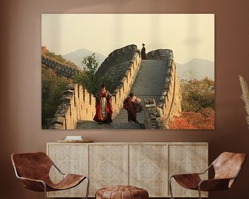 die Große Mauer von China im Herbst von Michael Semenov