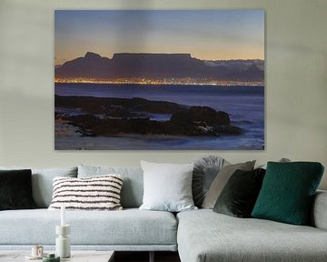 Cape Town Table Mountain from Bloubergstrand