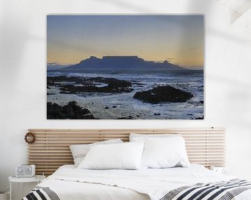 Cape Town Table Mountain from Bloubergstrand