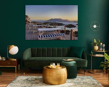 Cape Town Table Mountain from Bloubergstrand
