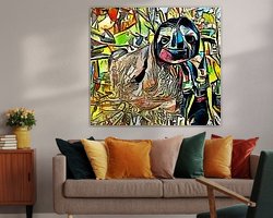 Voorbeeld van het werk in een kamer