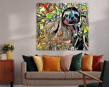 Voorbeeld van het werk in een kamer