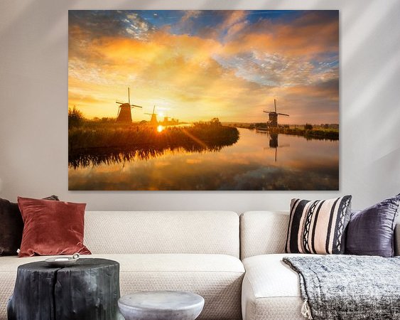 Voorbeeld van het werk in een kamer