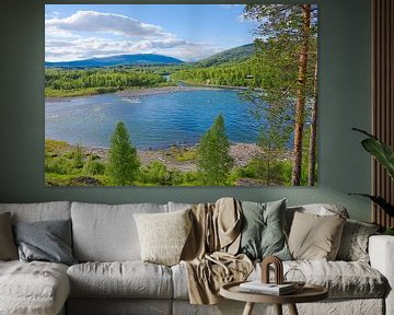 Scandinavische charme - de rivier Målselva in Noord-Noorwegen van Gisela Scheffbuch