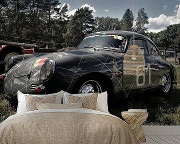 Vintage klasieke porsche van Atelier Liesjes