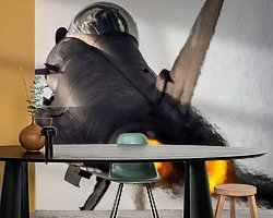 Voorbeeld van het werk in een kamer