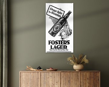 Bier reclame van Foster's  1932 van Atelier Liesjes