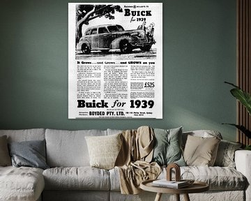 Buick klasieker advertentie 1939 van Atelier Liesjes