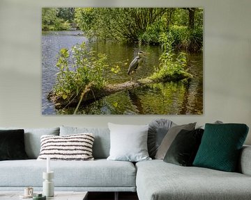 Blauwe reiger van Peter Leenen