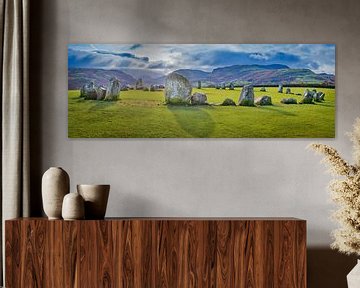 Panorama stone circle Castlerigg, Lake district by Rietje Bulthuis