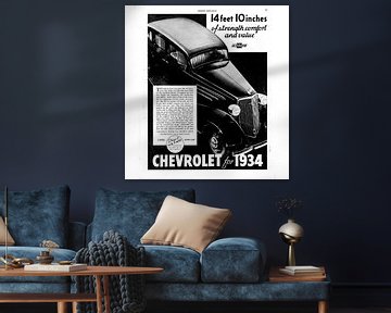 Chevrolet klasieker advertentie 1934 van Atelier Liesjes
