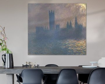 Houses of Parliament, Sunlight Effect, Claude Monet