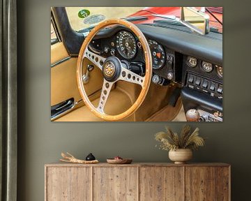 Interieur van een Jaguar E-Type Roadster van Sjoerd van der Wal Fotografie