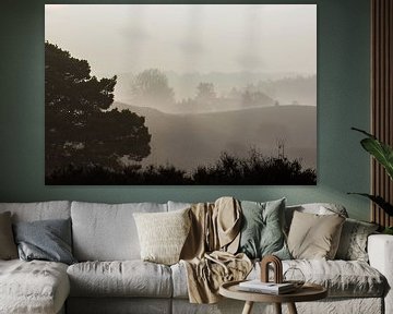 Nadelbaum im Nebel von Tania Perneel
