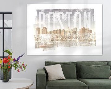BOSTON Skyline | Vintage van Melanie Viola