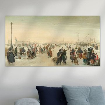 Enjoying the Ice near a Town, Hendrick Avercamp