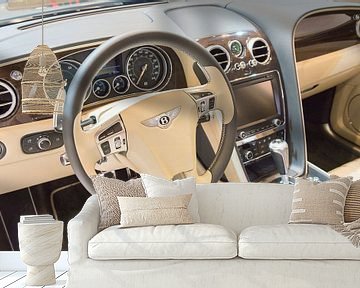 Dashboard in een Bentley Flying Spur V8 luxe sedan van Sjoerd van der Wal Fotografie