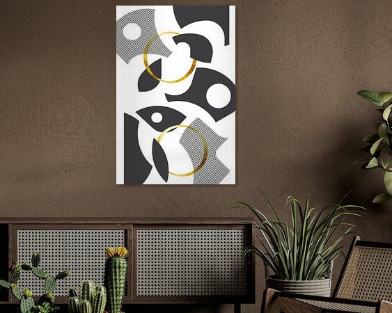 Voorbeeld van het werk in een kamer