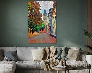 Voorbeeld van het werk in een kamer