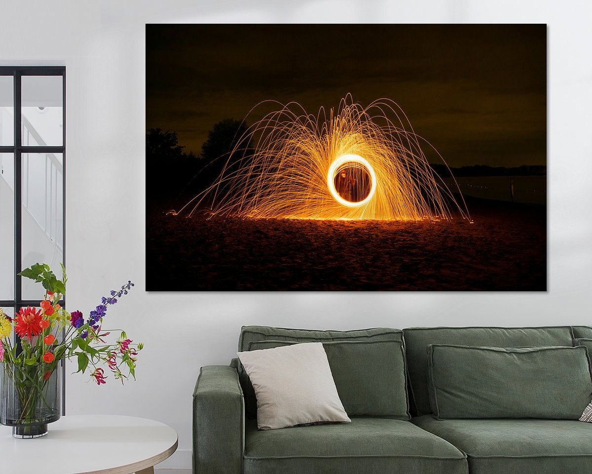Voorbeeld van het werk in een kamer
