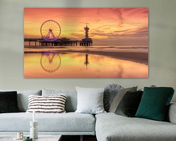 Panorama de la jetée de Scheveningen et de la grande roue sur Rob Kints