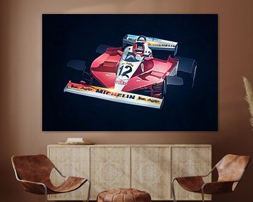 Ferrari Gilles Villeneuve van Nylz Race Art