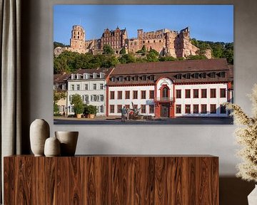 Kasteel en Karlplatz , Oude Stad, Heidelberg, Heidelberg van Torsten Krüger