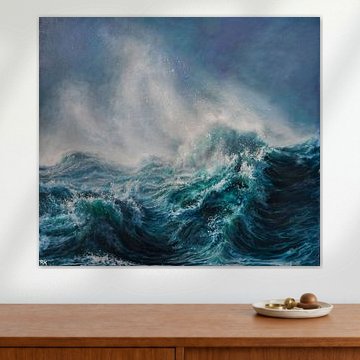 Aan de kust storm zee