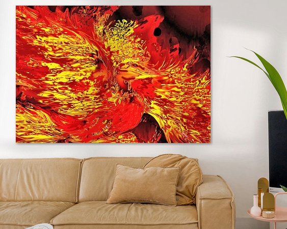 Voorbeeld van het werk in een kamer