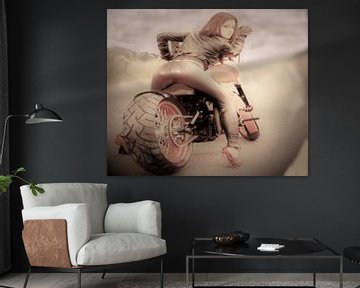 Motorrad-Mädchen von Frans Klijzen