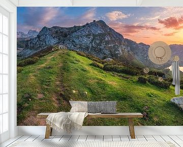Asturias bergmeer panorama Lagos de Covadonga van Jean Claude Castor