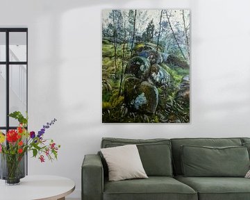 Erde und Naturmooslandschaft
