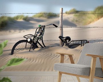 Bike in the sand by Maurice Haak