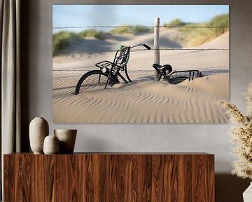 Bike in the sand by Maurice Haak