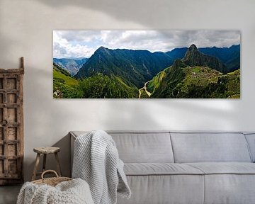 Panoramablick am Machu Picchu von zam art