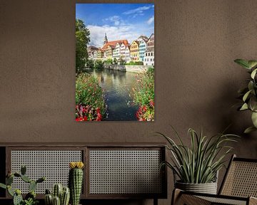 Malerische Tübinger Neckarfront von Melanie Viola
