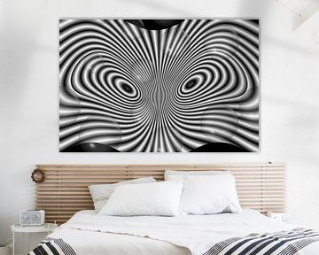 Hypnotika Optik Illusion monochrome Täuschung von Heidemarie Andrea Sattler