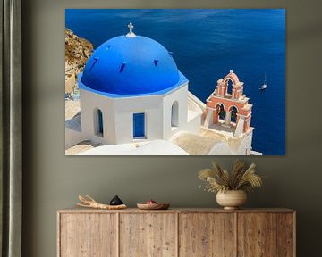 Cycladen architectuur in Oia, Santorini, Griekenland van Henk Meijer Photography