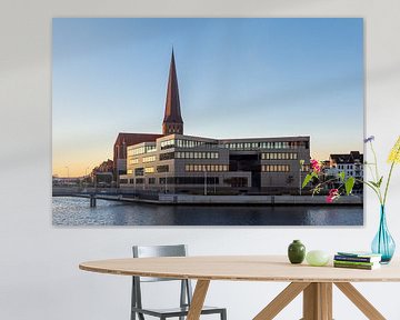 The city harbour in Rostock in the morning by Rico Ködder
