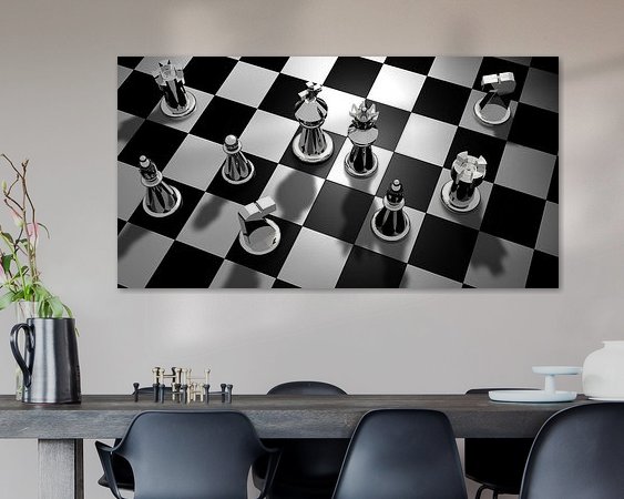 Voorbeeld van het werk in een kamer