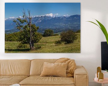 Der Mont Blanc überblickt die Haute-Savoie, Frankreich. von Peter Leenen