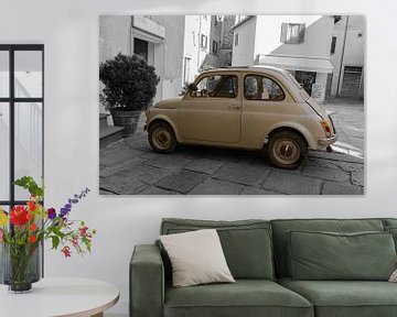 Fiat 500 Oldtimer Black and White by MDRN HOME