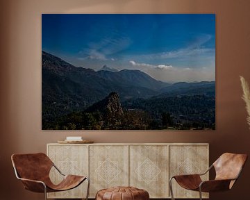 View of beautiful mountains and blue sky in Spain. by Edith van Aken